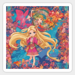 Anime Dreams Anime Girl collorful Magnet